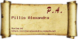 Pillis Alexandra névjegykártya